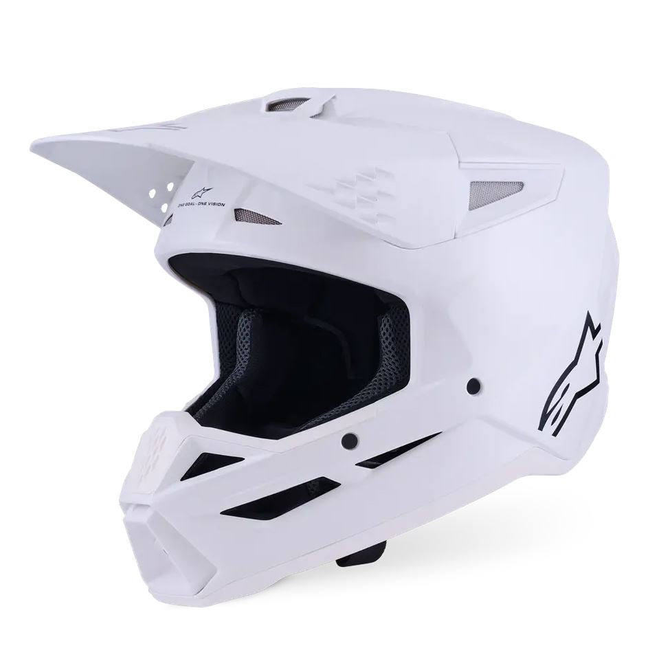 Alpinestars 2026 SM3 Solid Motocross Helmet Gloss White